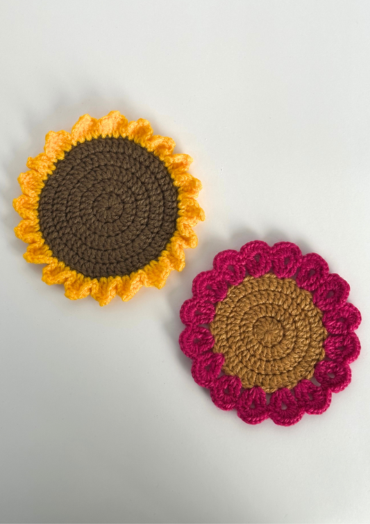 The Crochet Flower Coaster