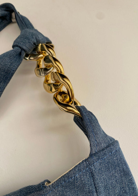 Indigo Luxe Shoulder Bag