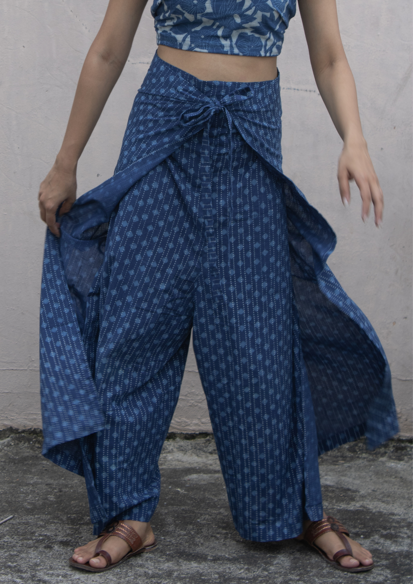 Taaranih Wrap Pants with Eesha Crop top