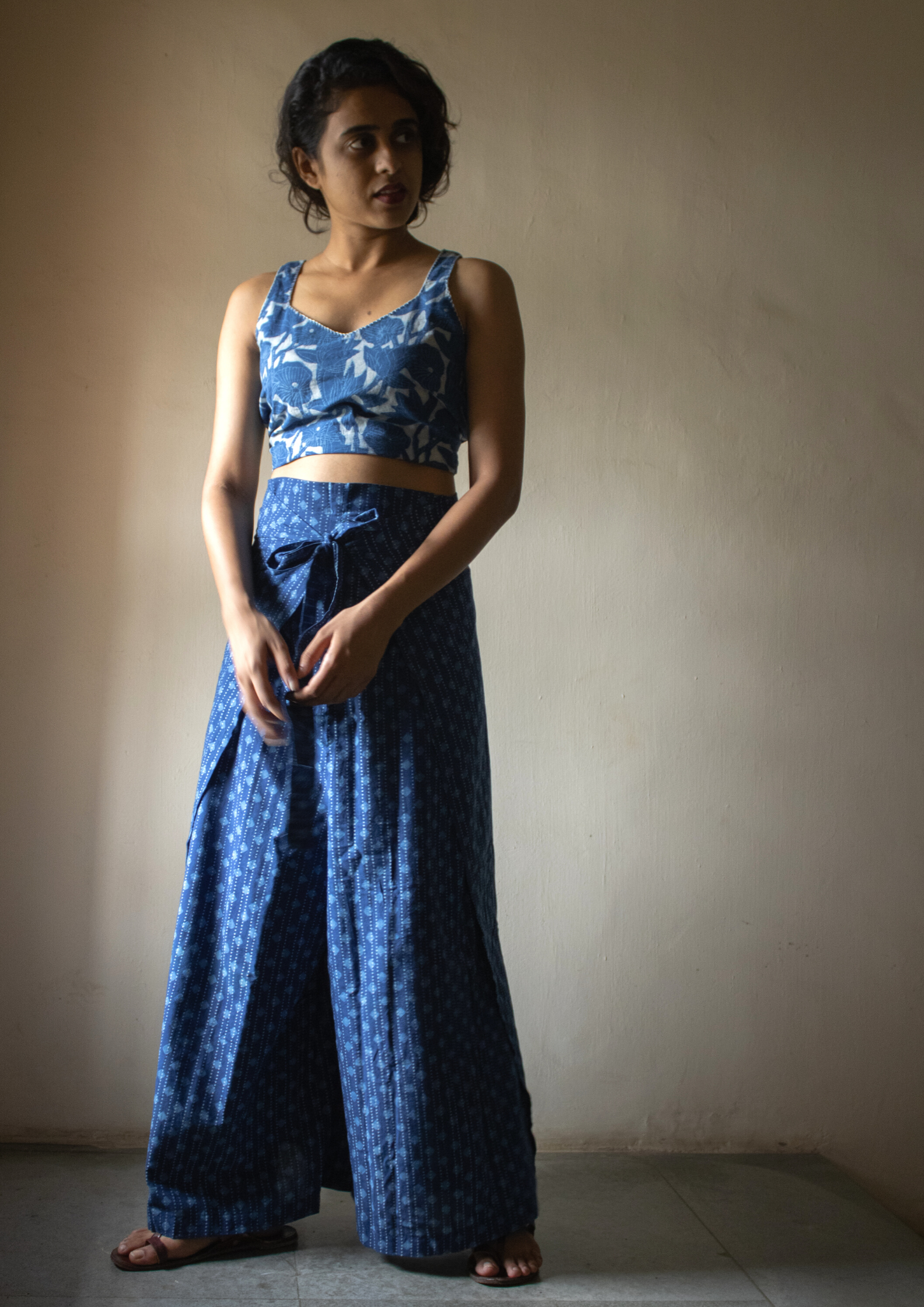 Taaranih Wrap Pants with Eesha Crop top